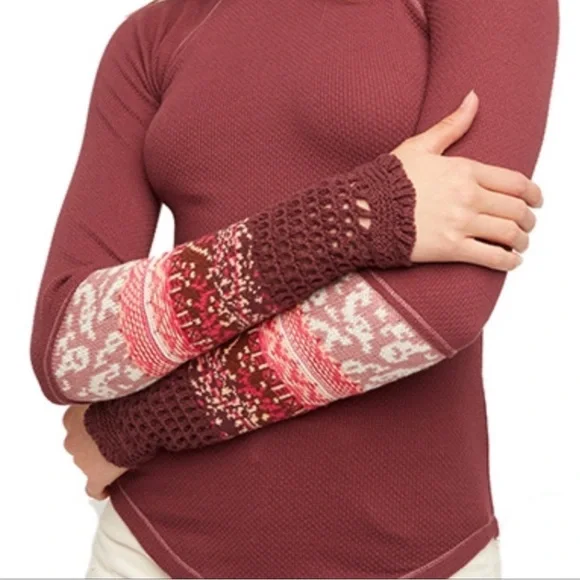 Free People | In The Mix Cuff Tee Rio Vino Purple Thermal Size Medium - Picture 3 of 10